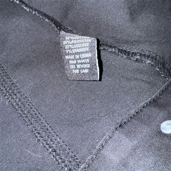 NWOT Prosperity Women's Black Denim Jacket XL Long Sleeve Button Up - Picture 4 of 4